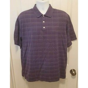 DANIEL CREMIEUX SIGNATURE COLLECTION MENS PURPLE POLO SIZE Large‎ S/S